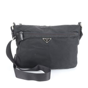Prada Tessuto Nylon Triangle Logo Shoulder Bag Messenger Black Men's