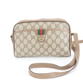 Gucci Old GG Supreme Sherry Leather Shoulder Bag/Crossbody Bag for Women