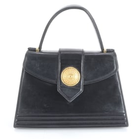 Yves Saint Laurent YSL top handle leather handbag with gold hardware for women