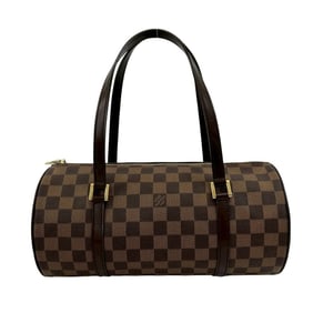 LOUIS VUITTON Papillon 30 Damier Leather Handbag, Mini Boston Bag, Drum Brown, 14162