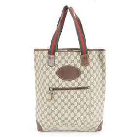 Gucci GG Supreme Sherry Line Leather Tote Bag Shoulder for Men