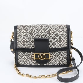 Louis Vuitton Monogram Dauphine MM M57211 Leather 2-Way Shoulder Bag Tote for Women