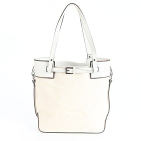 Gucci GG Canvas 107757 Leather Tote Bag Shoulder Handbag Women's