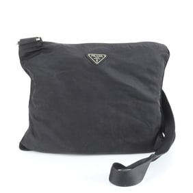 Prada Tessuto Nylon Triangle Logo Shoulder Bag Messenger Black Men's