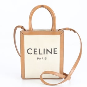 Celine Vertical Cabas Mini Leather 2-Way Shoulder Bag, Crossbody, Handbag, Tote for Women