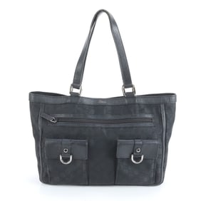 Gucci GG Canvas Abbey 268639 Leather Tote Bag Shoulder Handbag Women's