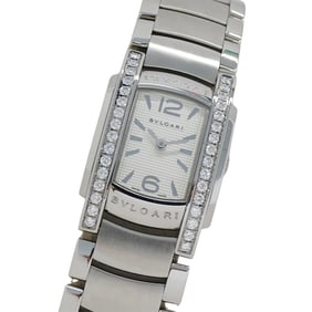 Bvlgari Women's Assioma Diamond Quartz Watch, Stainless Steel, AA35S, Silver White, Polished
