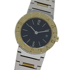 BVLGARI Women's Watch, Brand: Date Quartz QZ Stainless Steel SS Gold YG BB26SGD, Polished
