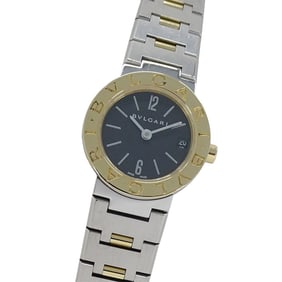 BVLGARI Women's Watch, Brand: Date Quartz QZ Stainless Steel with Gold and Yellow BB23SG, Polished