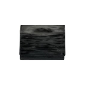 LOUIS VUITTON Epi Envelope Carte de Visite Business Card Holder, Noir, M56582, D4