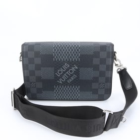 Louis Vuitton Damier Graphite 3D Studio Messenger Leather Shoulder Bag with RFID for Men