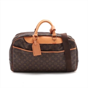 Louis Vuitton Monogram Alize 24H M41399 Leather 2-Way Boston Bag/Shoulder Bag for Men