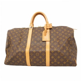 Louis Vuitton Monogram Keepall 50 Boston Bag M41426 Brown Men's and Women's