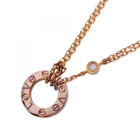 Cartier Love Circle 2PD Necklace in 18K Pink Gold with Diamonds for Women