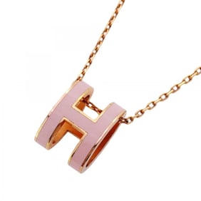 Hermes Hermès Mini Pop Ash Necklace in GP-plated Gold and Pink for Women