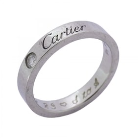 Cartier C deux ring, 1PD, Pt950 platinum, diamond, #45, women's