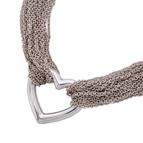 Tiffany Heart Necklace, 10-Row Toggle, Silver 925, Women's