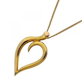 Tiffany Leaf Heart Necklace in 18KYG Yellow Gold for Women