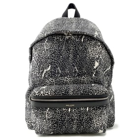 Yves Saint Laurent Classic Hunter Canvas Backpack 326865 Black and White