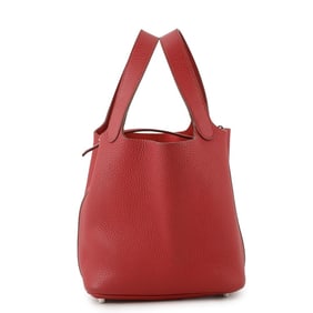 Hermes Hermès Picotin Lock PM Handbag in Rouge Garance Taurillon Clemence Leather with R Stamp