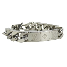 Louis Vuitton Bracelet Chain M00855 Monogram Metal Silver Men's LOUIS VUITTON