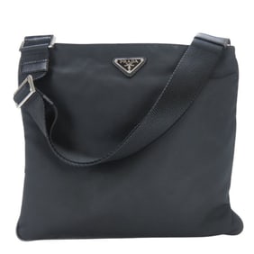 Prada Tessuto Shoulder Bag, Nylon, Black, Triangle Plate, Sacoche, Women's, Men's, PRADA
