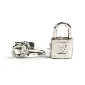 LOUIS VUITTON M64600 Damier Case with Button de Manchette Cadena et Clé Cufflinks, Men's Silver,