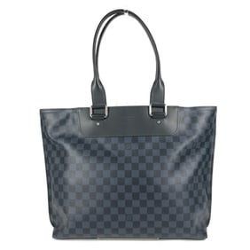 LOUIS VUITTON N41397 Damier Cobalt Caba Voyage Tote Bag, Business Shoulder Canvas, Navy, for Men and