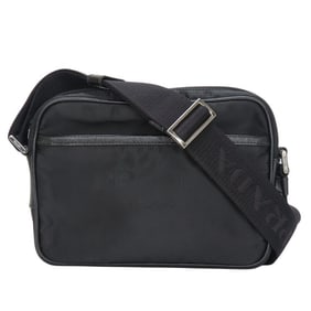 Prada Shoulder Bag 2VH144 Triangle Nylon Leather Black Re-Nylon Saffiano Women's Men's PRADA