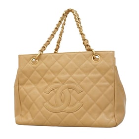 Chanel Matelasse Chain Handbag in Beige Caviar Leather for Women, P1713198