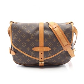 Louis Vuitton Saumur 30 Monogram Shoulder Bag in Coated Canvas and Leather, Brown, M42256