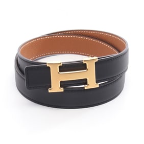 Hermes Hermès Mini Constance H Belt in Noir Gold. Available black and brown. Also available: Swift