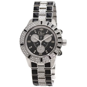 Christian Dior CD11431D Crystal Chronograph Diamond Watch, Stainless Steel, Men's
