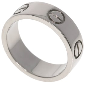 Cartier Love Ring #47 18K White Gold Women's