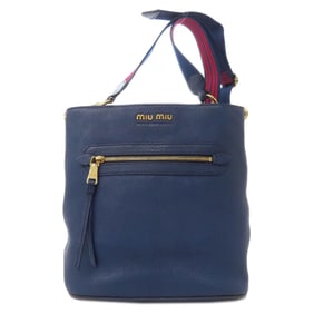 Miu Miu Miu 5BE026 Madras Leather Shoulder Bag for Women