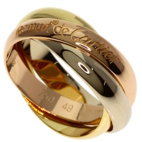 Cartier Trinity #49 Ring, 18K Yellow Gold, 18KWG, 18KPG, Women's