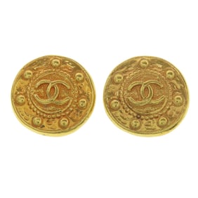 Chanel Coco Mark Metal Earrings for Women