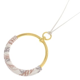 Hermes Hermès loop necklace in metal, Swift leather, for women