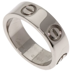 Cartier Love Ring #48 18K White Gold Women's