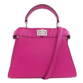 Fendi Mini Peekaboo 2-Way Handbag in Calfskin for Women