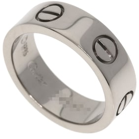 Cartier Love Ring #49 18K White Gold Women's