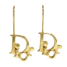 Christian Dior logo earrings in metal for women