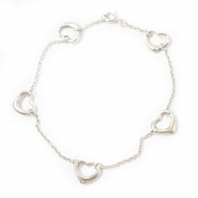 TIFFANY & Co. Tiffany Open Heart 5-Piece Bracelet, SV925 Silver, 3.7g, Women's