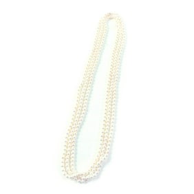 TIFFANY & Co. Tiffany Ziegfeld Collection Pearl Wrap Necklace, 95-inch, White SV925 Pearl, with Box