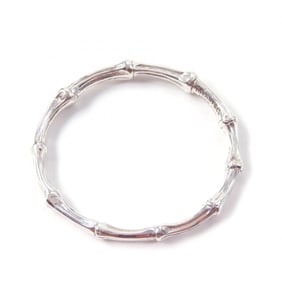 TIFFANY & Co. Tiffany Bamboo Bangle Bracelet, 925 Sterling Silver, 47.9g, Women's