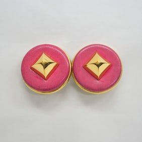 Hermes HERMES Medor Earrings Magenta Studs Women's