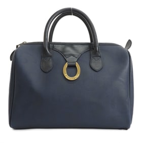 Christian Dior Old Trotter Boston Bag Navy PVC Ladies
