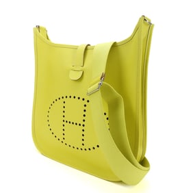 Hermes Shoulder Bag Evelyne 3GM ?JO Engraved Epson Yellow Lime Leather Women's HERMES