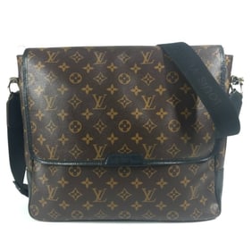 LOUIS VUITTON M40386 Monogram Macassar Bus GM Bag, Flap Crossbody Shoulder Bag in Canvas, Brown, for