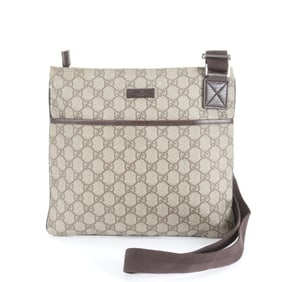 Gucci GG Supreme Leather Messenger Shoulder Bag 141626 Brown Men's